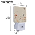 thumbnail image 4 of WOBOGO Butterfly Wildflower Pictures LED Night Light 2 Pcs Set 0.5 Watt Wall Plug in Dusk to Dawn Automatic Switch Soft White Light, 4 of 7