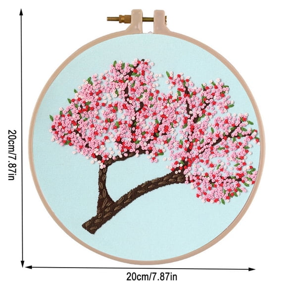 Kit de Broderie Fait Main Matériel de Point de Croix DIY Outil de Travail à Domicile pour Débutant, Type D