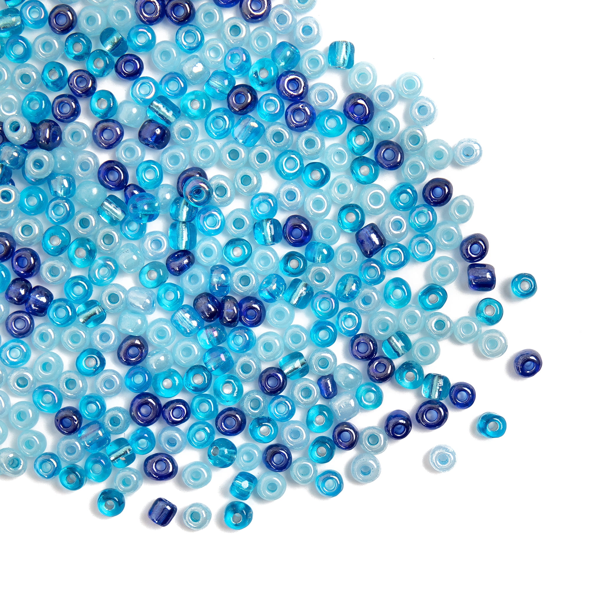 CousinDIY Aqua Seed Beads 6/0, 45g for Jewelry and Crafts