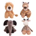 thumbnail image 2 of Stuffed Plush Animals Toys Soft Dolls Jungle Lion Elephant Tiger Dog Fox Monkey Deer Children Gift Kawaii Baby Kids Hobbie Toys, 2 of 5