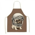 thumbnail image 4 of Dog Pug Printed Cotton Linen Sleeveless Apron Kitchen, 4 of 9