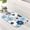 thumbnail image 3 of Elegant Floral 16x24 Flannel Bath Mat for Bathroom, Anti-Slip Backing Soft Bathroom Rug, Washable Water Absorbent Mat, 3 of 9