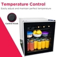thumbnail image 5 of Frigidaire 70 Can Beverage Refrigerator, 1.6 Cu. ft. Glass Door Mini Fridge, Black EFMIS164, 5 of 9