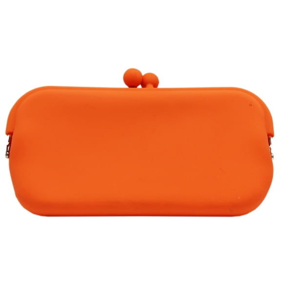 Silicone Eyeglass Case -Soft Touch Multi-Use Flexible Silicon Utility Case (Orange)