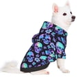 thumbnail image 2 of Fotbe Skull flower tie dye Sudadera con Estampado para Perros Pequeños – Suéter con Capucha para Mascotas, Tela Suave de Forro Polar con Bolsillo-X-Small, 2 of 7