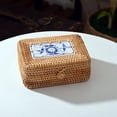 thumbnail image 4 of Rattan Woven Storage Box With Lid Handmade Jewelry Boxes Makeup Organizer Wooden For Sundries Tea Case Containers Gift, 4 of 6