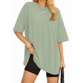 thumbnail image 3 of MOYIKO Oversized T Shirts for Women Short Sleeve Loose Fit Crewneck Tees Summer Tops, 3 of 7