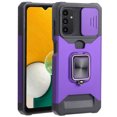thumbnail image 2 of Designed for Samsung A13 5G Case, with Magnetic Function & Credit Card Holder Stand Kickstand Heavy Duty Slim Shockproof Hybrid Rugged Drop Protective Cover for Galaxy A13 5G,Purple, 2 of 7