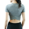thumbnail image 3 of Faithtur T-shirt Femme Manches Courtes Col Rond Tops de Yoga T-shirt, 3 of 10
