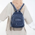 thumbnail image 4 of PRIYAL Denim Mini Backpack for Women, Small Canvas Purse Casual Backpack,Vintage Aesthetic Lightweight Preppy Daily Bookbag, 4 of 9