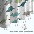 thumbnail image 6 of White Cartoon Dinosaurs Triangles Plants Pattern Shower Curtain 72"x72" ,Bathroom Decorative Shower Curtains Set with 12 Hooks,Modern Waterproof Washable Shower Curtain, 6 of 6