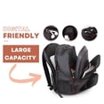 thumbnail image 4 of OPACK 18.4" Extra Large Laptop Backpack - TSA Friendly, Anti-Theft, Water-Resistant - Black, 4 of 7