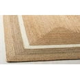 thumbnail image 2 of BhAvYa International Jute & White Cotton Single Patti Hand Woven Decorative Rug for Living Room, Bedroom, Kitchen, Entryways (4x6 feet), 2 of 3