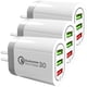 thumbnail image 1 of Cargador de pared HotShot ChargerPowerWhite 3Pzas 3 Puertos USB 100-240V 50-60Hz Salida Max 5V 4.8A QC 5V 3.0A/9V 2.0A, 1 of 1