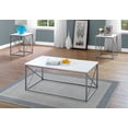 thumbnail image 3 of White Silver Metal Table Set - 3Pcs Set, 3 of 9