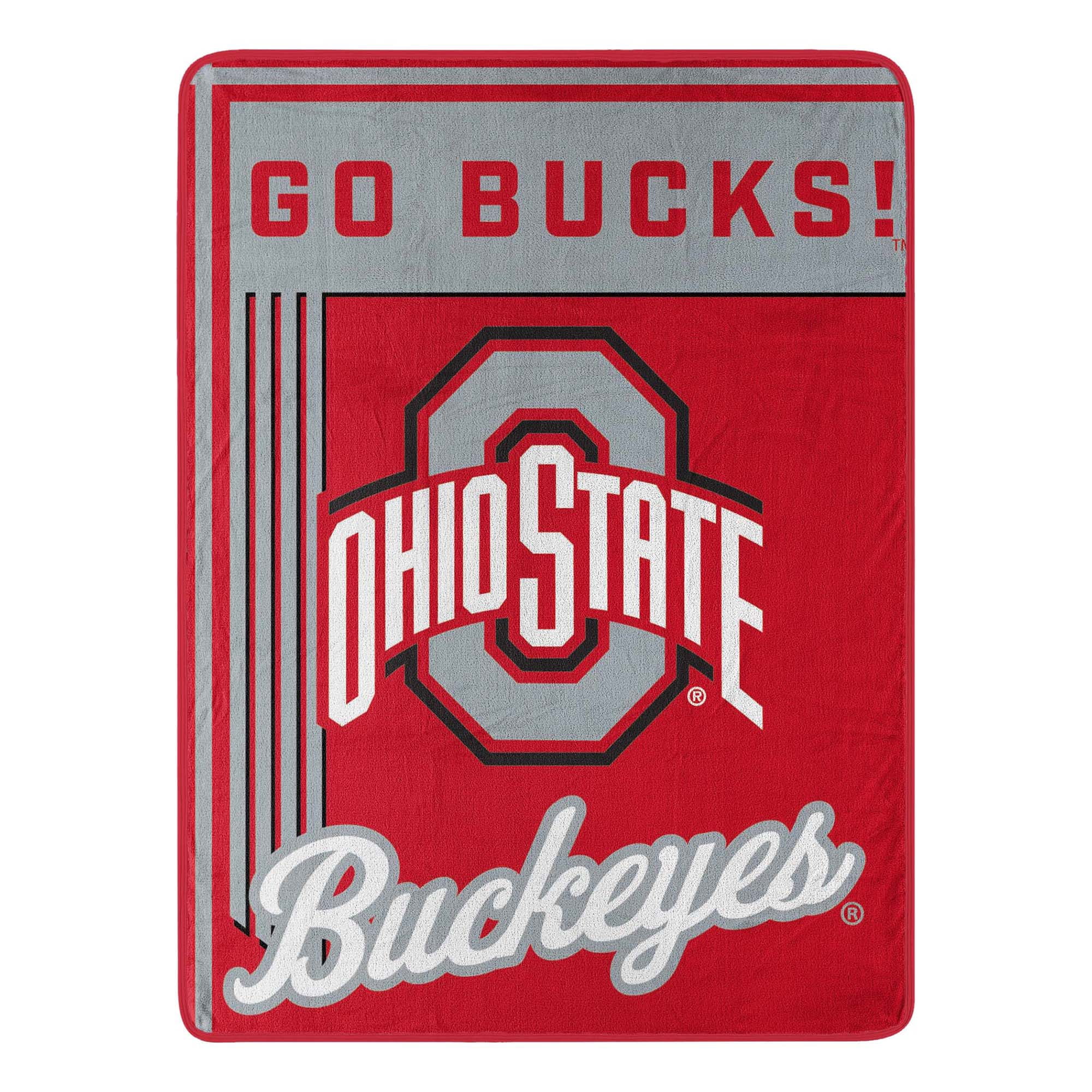 Ohio State Buckeyes Northwest NCAA Officially Licensed Microfiber Throw Blanket - 46" x 60"