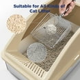 thumbnail image 6 of Stainless Steel Litter Box, Furlove 6" High Sided Cat Litter Box, Metal Litter Pan with Lid, XL Extra Large Litter Box with Scoop, 6 of 10