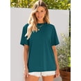 thumbnail image 5 of ANRABESS Womens Oversized T Shirts for Women Short Sleeve Summer Tops Crew Neck Loose Fit Casual Basic Tees Shirts Trendy Fashion Clothes Lake Small, 5 of 10