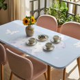 thumbnail image 3 of Easter Bunny Table Cloths for 4 Foot Rectangle Tables, Watercolor Butterfly Cute Rabbit Flowers Blue Patio Waterproof Elastic Fitted Tablecloths, Washable Rectangular Table Cover for Camping, 3 of 8