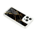 thumbnail image 4 of SaniMore Case for iPhone 14 Pro, Shockproof Ant-fall TPU Backplane Marble Stylish Pattern for Girls Women No-Yellowing Slim Lightweight for iPhone 14 Pro, Black/Gold, 4 of 11