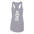 thumbnail image 2 of Marilyn Monroe Bandana Tattoo Pop Culture Ladies Racerback Tank Top, Heather Grey, Small, 2 of 3