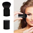 thumbnail image 4 of Brocha retráctil Kabuki ZHAOCHENG para base de maquillaje rubor facial polvos minerales, 4 of 5