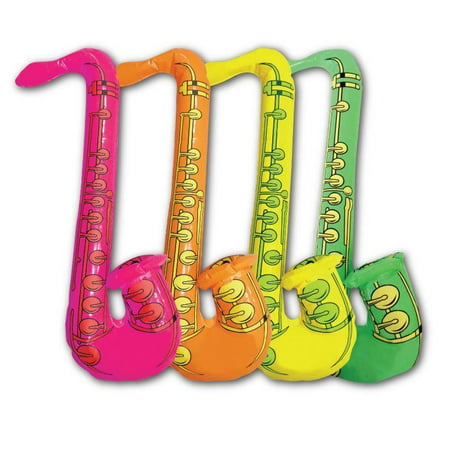 Inflatable Saxophone Rock & Roll Fancy Dress Accessories Party Bag Fillers Toys