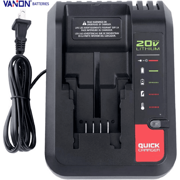 20V MAX Battery Quick Charger PCC692L Compatible with Black & Decker 20V