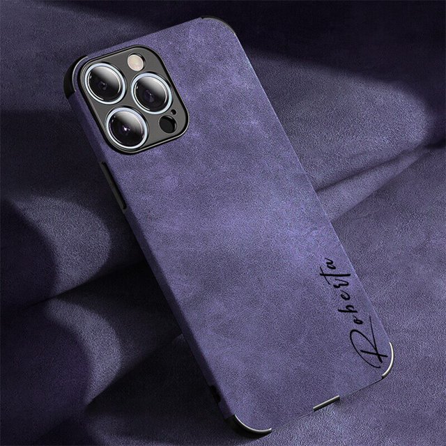Funda personalizada coreana para iPhone 14 13 12 11 Pro Max, funda de lujo de piel de cordero con nombre personalizado, 13 14 Pro Max, regalos DIY