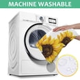 thumbnail image 6 of White Big Sunflower Pattern Square Tablecloth,Waterproof Square Table Cover,Wipeable Spillproof Washable Table Cover for Home Kitchen Party Decor 60"x60"(152x152cm), 6 of 6
