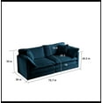 thumbnail image 5 of Loveseat Sofa Couch for Living Room, Upholstered Large Size Deep Seat 2-Seat Sofa with 4 Pillows, 5 of 5