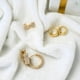 thumbnail image 3 of Juego de 3 Aros Perforados y con Forma de Corazón Pavé JeenMata en Oro Amarillo, 3 of 5