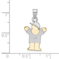 thumbnail image 2 of 14k Yellow and White Gold Two-tone AA Diamond Kid Pendant Length 25mm, 2 of 2