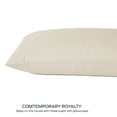 thumbnail image 2 of BLC 100% Organic Cotton Standard Size Pillowcases Set of 2 400 Thread Count 20 x 30 Percale Weave Fabric Fade & Wrinkle Resistant Envelope Closure Pillow Covers (Beige), 2 of 6