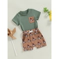 thumbnail image 5 of Elippeo Baby Boys Summer Outfits 6 12 18 24 Months 2 3 Years Duck Print Short Sleeves T-Shirt and Elastic Shorts Set for 2 Piece Vacation Clothes Set, 5 of 9