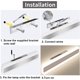 thumbnail image 4 of Lámpara de espejo de baño LED 40CM Blanco neutro 4000K, iluminación de baño IP44 14W, aplique de pared de baño interior Led 230V 1000LM, espejo con clip, gabinete, lámpara de pared LED Kuyhfg Sin marca, 4 of 5