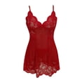 thumbnail image 4 of Sngxgn Womens Nightgown Short Sleeve House Dress with Pockets-Floral Print Dress(Red,S), 4 of 9