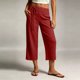 thumbnail image 1 of Neewe Pull On Capri Pants for Women Fashion Plain with Pockets Elastic Drawstring Waist Daily Outfits, 1 of 7