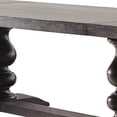 thumbnail image 4 of Benjara 95-123" Dining Table- 2 Extension Leaves- Turned- Antique Black Wood, 4 of 7