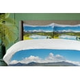thumbnail image 4 of Ambesonne Nature Duvet Cover Set, Sky Mountain Landscape, 2-Calking, Green Blue White, 4 of 6