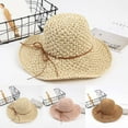thumbnail image 2 of Straw Hats for Women Floppy Foldable Womens Beach Hat Trendy Womens Floppy Sun Hat Wicker Hat Womens Straw Hats for Summer, 2 of 3