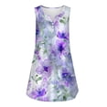 thumbnail image 1 of TaTaai Women Vintage Print V-Neck Sleeveless Short Dress Loose Fit Casual Fashion Dress for Ladies Spring Summer Daily Commute Lightweight Breathable Non-See-Through Soft Gift, 1 of 8