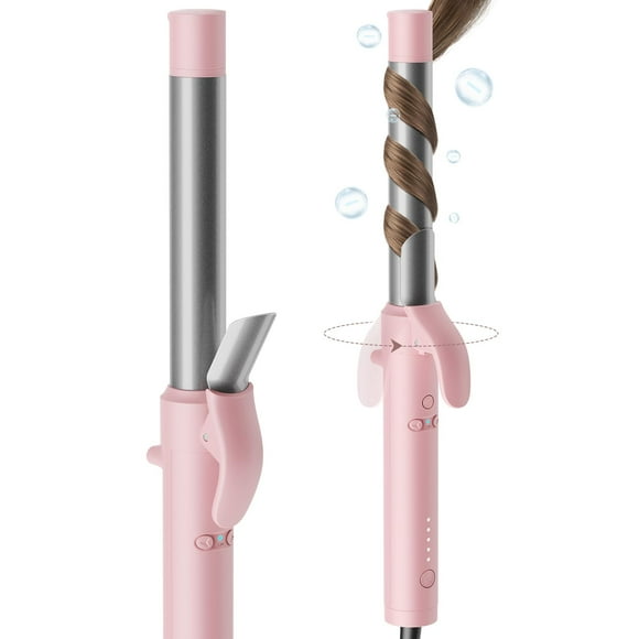 Rotating Curling Iron 1 Inch for Beach Waves - TYMO Automatic Curling Wand for Long Hair, Long Barrel Hair Curler for Women, 40 Million Ions, 8S Fast