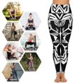 thumbnail image 5 of Women's High Waisted Yoga Leggings with Pockets，Bohemian Pattern，Tummy Control Non See Through Workout Athletic Running Yoga Pants, 5 of 6