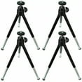 thumbnail image 1 of Miangastore 4PCS Mini Mobile Phone Tripod Telescopic Two-segment Tripod Small Desktop Photographying Tripod Digital SLR Camera Holder for Friends (Black), 1 of 9