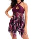thumbnail image 1 of Conjunto de bikini sólido de contraste de pecho alto cómodo para mujer Conjuntos de traje de baño de una pieza OAVQHLG3B Store  lin121212, 1 of 4