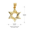 thumbnail image 3 of 14K Yellow Gold Star of David Charm Pendant with 0.9mm Wheat Chain Necklace - 16", 3 of 4