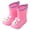 b24-Light Pink, variant on KPOPLK Kids Rain Boots Toddler Boys Girls Lightweight Easy-On Rubber Boots Waterproof with Pull Handles Cute Animal Print(Mint Green,6.5)