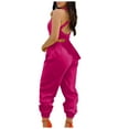thumbnail image 4 of Summer Jumpsuit for Women Formal Sleeveless with Pockets Casual Backless Suspenders Rompers, 1 Pieces Overall, 4 of 7