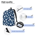 thumbnail image 3 of Rateoe Cute Goose On Blue Sky Pattern Durable Canvas Backpack for Men & Women – Stylish & Lightweight – Adjustable Straps, Multiple Pockets – Fits 15-17 Inch LaptopsSmall, 3 of 5
